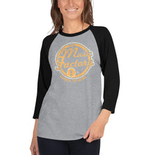 Load image into Gallery viewer, Music Factory Large Logo Unisex 3/4 sleeve raglan shirt