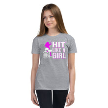 Load image into Gallery viewer, Hit Like a Girl Youth Short Sleeve T-Shirt Unisex