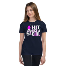 Load image into Gallery viewer, Hit Like a Girl Youth Short Sleeve T-Shirt Unisex