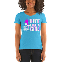 Load image into Gallery viewer, Hit Like a Girl Ladies&#39; short sleeve t-shirt
