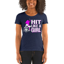 Load image into Gallery viewer, Hit Like a Girl Ladies&#39; short sleeve t-shirt
